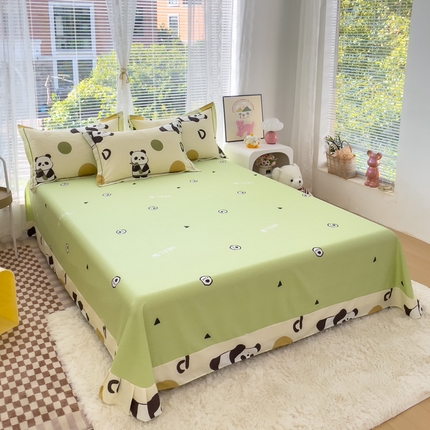 91家纺网 家纺一手货源 找家纺 （总）铭博家纺 2025新款直播热款全棉吊边一字绣工艺款13070印花全棉单床单