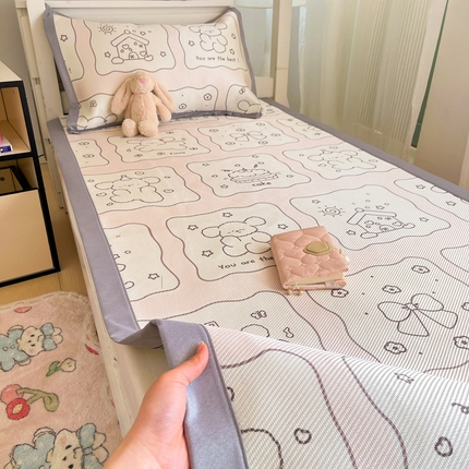 91家纺网 家纺一手货源 找家纺 （总）川悦生活2025新款小清新冰藤席学生款