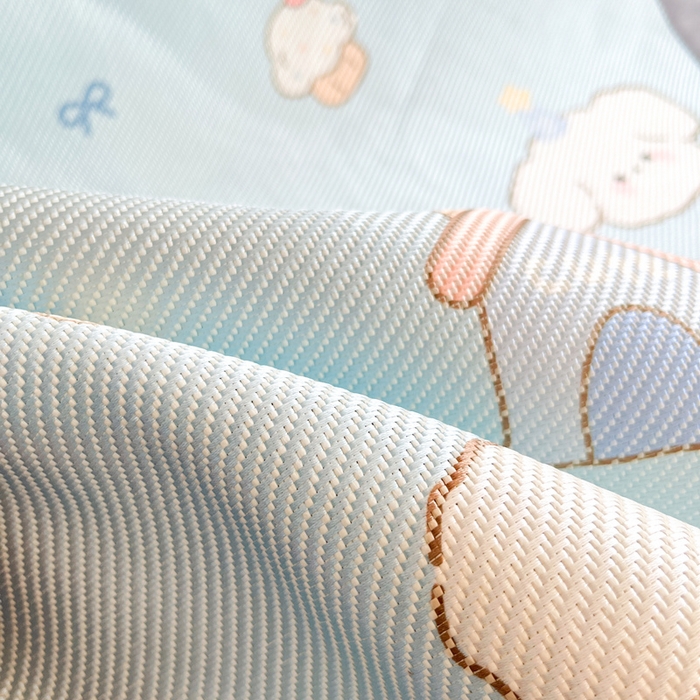 91家纺网 家纺一手货源 找家纺 川悦生活2025新款小清新冰藤席学生款 奶屋小汪