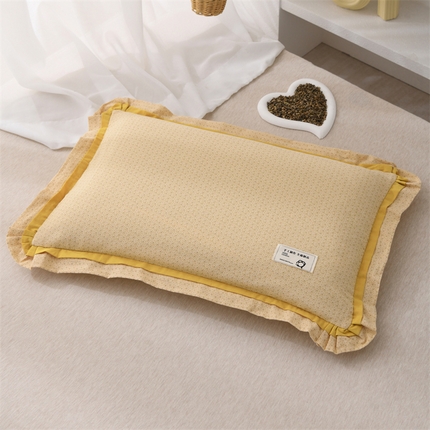 91家纺网 家纺一手货源 找家纺 （总）芯洲 2025新款荞麦枕ins风韩版田园花边荞麦枕护颈枕芯