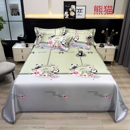 91家纺网 家纺一手货源 找家纺 （总）许林 2025新款冰丝凉席床单款凉席三件套