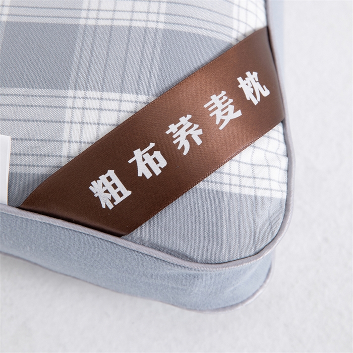 91家纺网 家纺一手货源 找家纺 （总）芯洲 2025新款全棉荞麦枕简约格子韩式护颈老粗布成人枕头枕芯