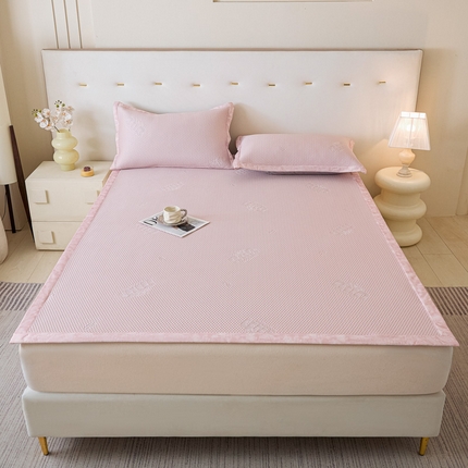 91家纺网 家纺一手货源 找家纺 （总）鑫琪莱 2025新款5D立体雕花凉感豆豆冰丝席凉席席子系列