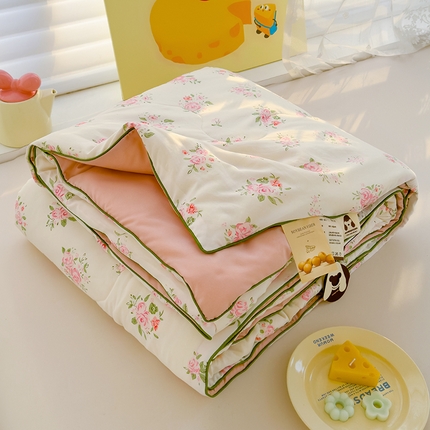 91家纺网 家纺一手货源 找家纺 （总）弗苓家纺 2025新款A类皱皱纱印花夏被