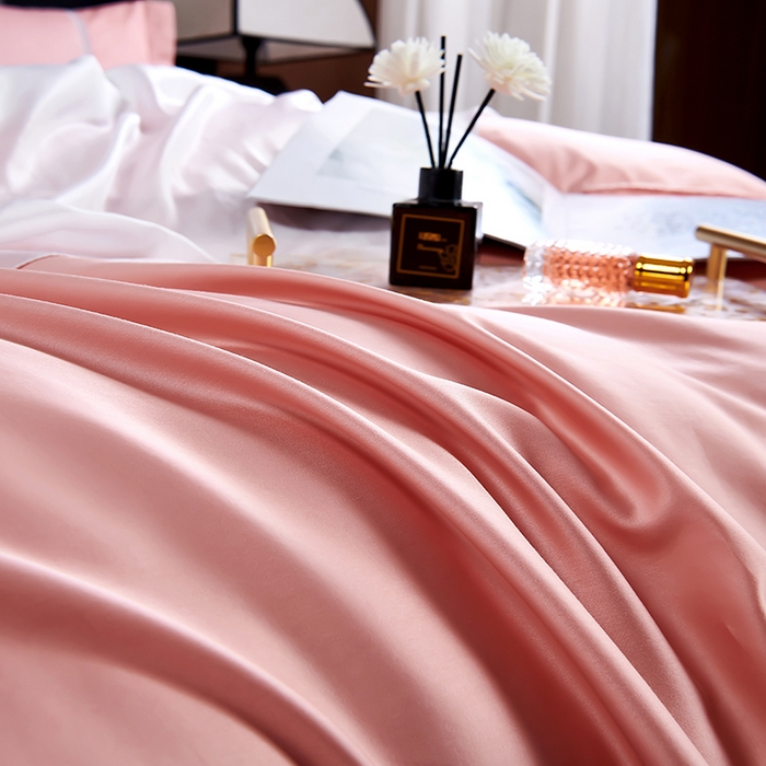 91家纺网 家纺一手货源 找家纺 2025新款120S60支双股贡缎长绒棉刺绣花四件套纯棉全棉100%棉轻奢时尚 卡芙-新豆沙