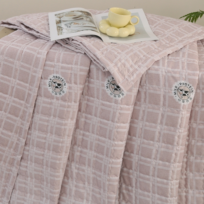 91家纺网 家纺一手货源 找家纺 被多多被业 2025新款亲肤绒多针绗绣工艺夏被空调被 泡泡牛