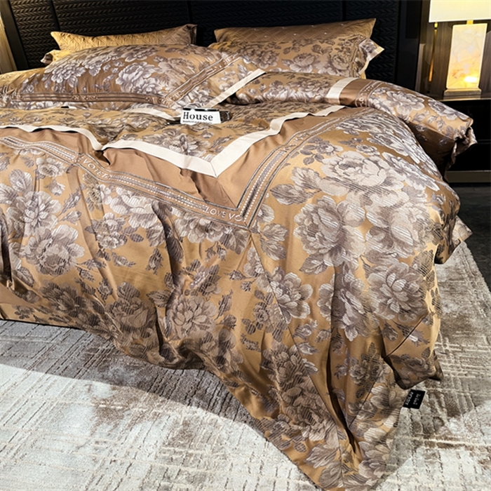 91家纺网 家纺一手货源 找家纺 （总）品家居 A版色织提花长绒棉四件套-芮妮