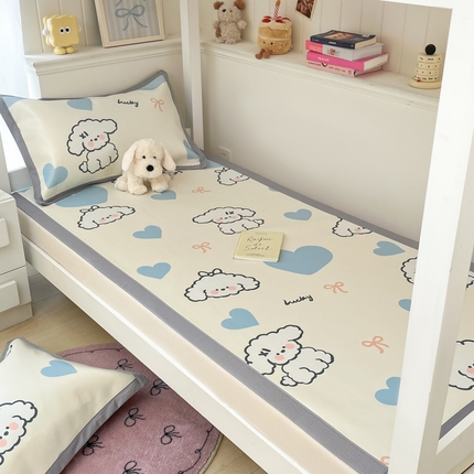 91家纺网 家纺一手货源 找家纺 （总）川悦生活2025新款600D立体宽边印花冰丝席学生床