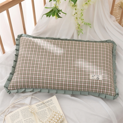 91家纺网 家纺一手货源 找家纺 （总）芯洲 2025新款荞麦枕ins风田园韩版格子花边枕头枕芯