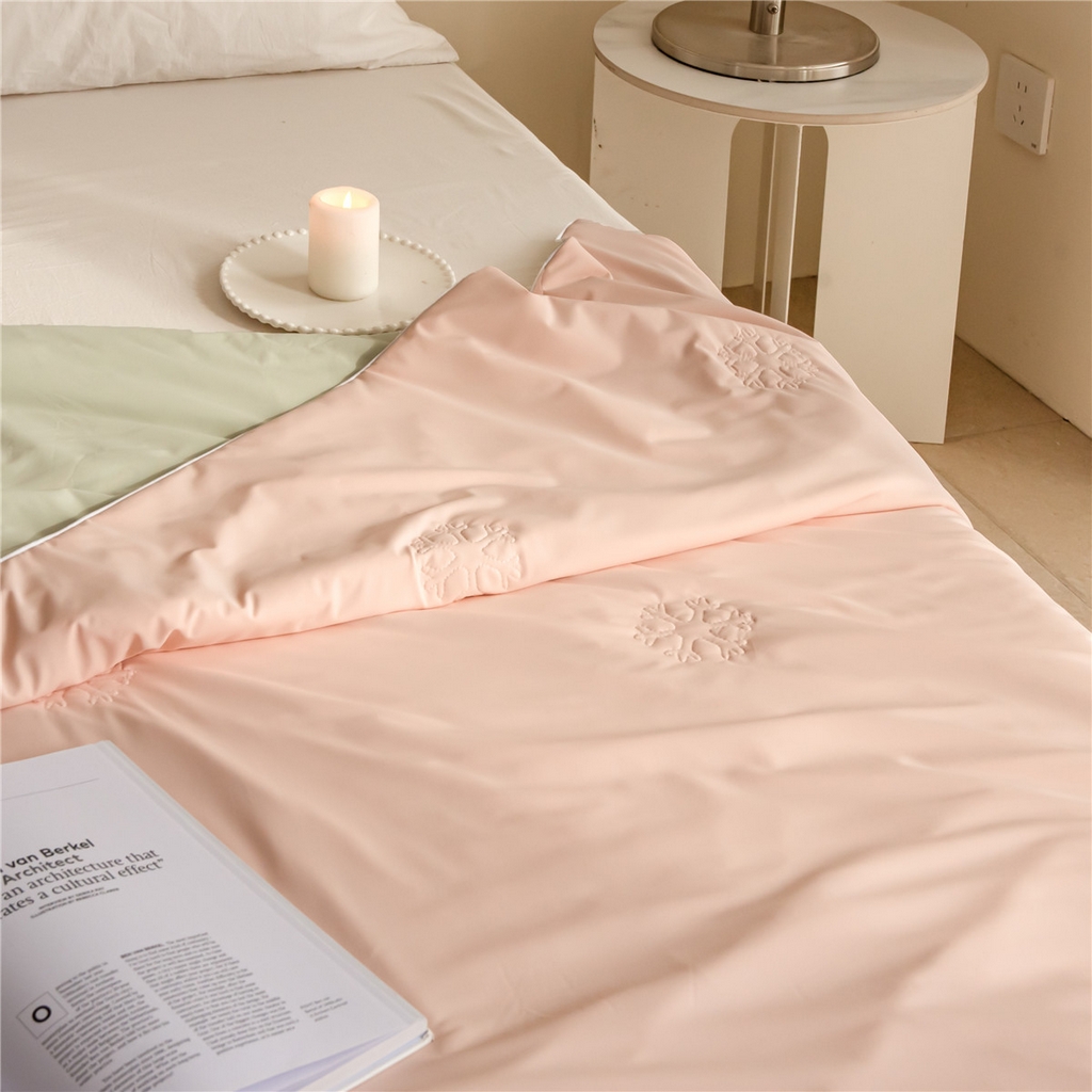 91家纺网 家纺一手货源 找家纺 （总）法芙娜家纺  2025新品雪花冰皮被170克锦纶氨纶空调被夏被