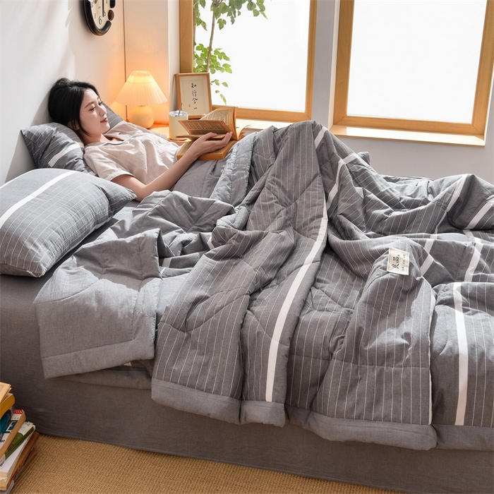 91家纺网 家纺一手货源 找家纺 凡心2025新款包检测假一罚十 百分百棉花填充 夏凉被空调被可机洗直播可过质检 宽双线冷灰