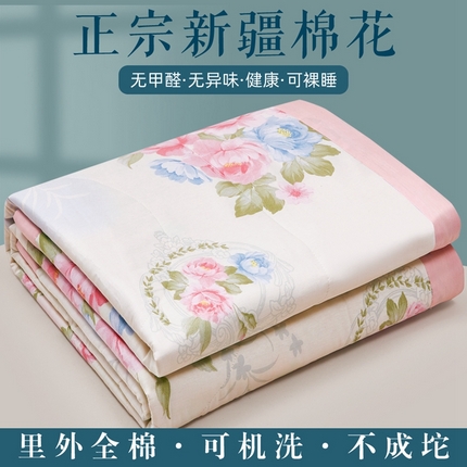 91家纺网 家纺一手货源 找家纺 （总）尊妙被业 2025新款全棉夏被里外纯棉新疆棉花被夏凉被空调被