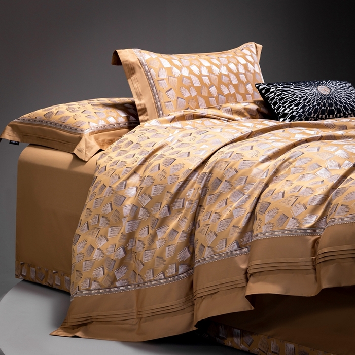 91家纺网 家纺一手货源 找家纺 （总）品家居 A版色织提花长绒棉四件套-赛尔基