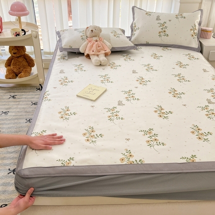 91家纺网 家纺一手货源 找家纺 （总）川悦生活2025新款小清新床笠600D立体宽边冰丝席床笠款