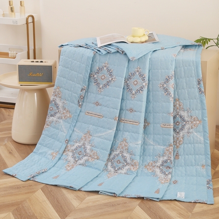 91家纺网 家纺一手货源 找家纺 被多多被业 2025新款亲肤绒多针绗绣工艺夏被空调被 盛世佳人