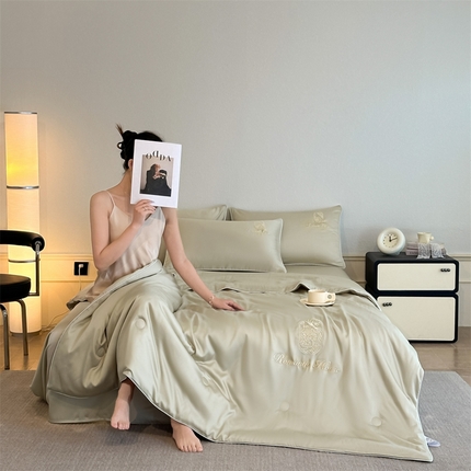 91家纺网 家纺一手货源 找家纺 （总）无界2025新款水洗真丝夏被以爱之名