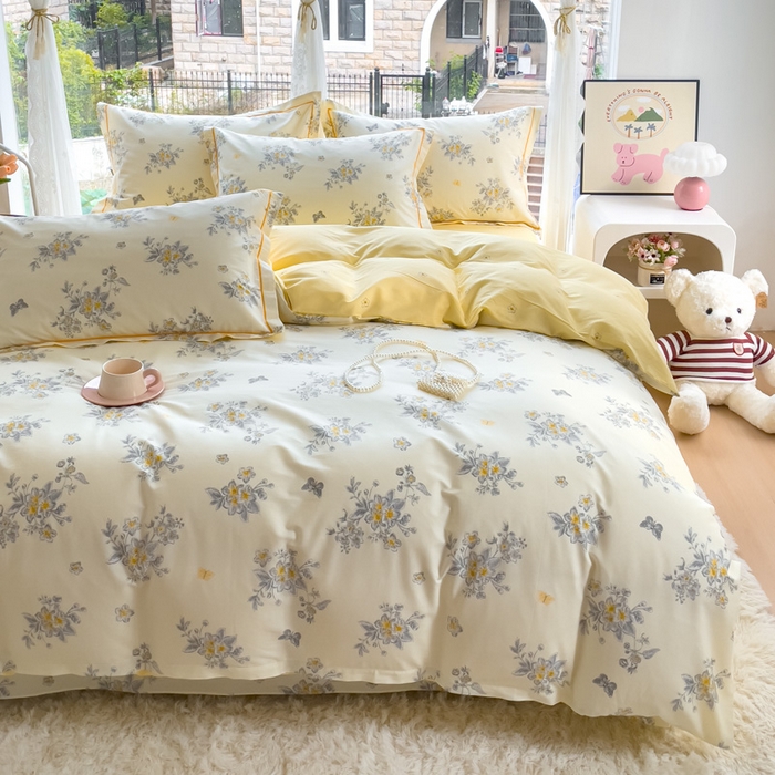 91家纺网 家纺一手货源 找家纺 铭博家纺 2025新款直播热款全棉吊边一字绣工艺款13070印花全棉单床单 清香四溢