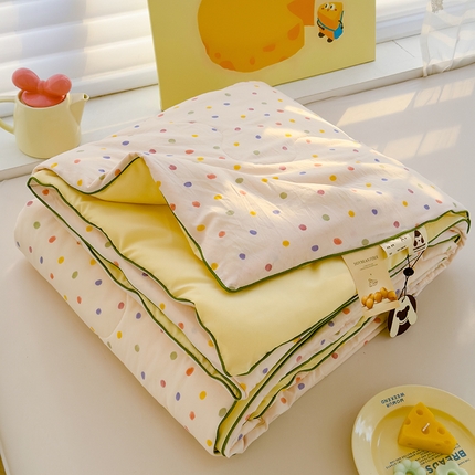 91家纺网 家纺一手货源 找家纺 （总）弗苓家纺 2025新款A类皱皱纱印花夏被