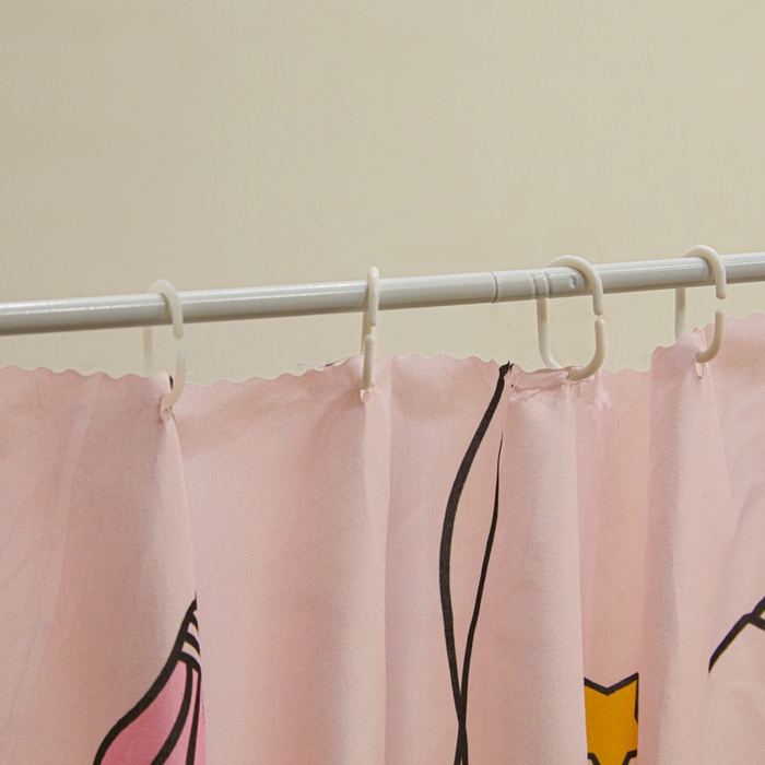 91家纺网 家纺一手货源 找家纺 兆星家纺 2025新款内穿带布帘蚊帐 纯色款 纯色-粉玉（不含帘）