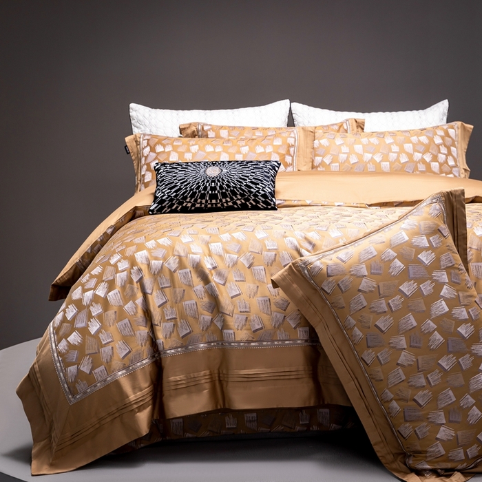 91家纺网 家纺一手货源 找家纺 （总）品家居 A版色织提花长绒棉四件套-赛尔基