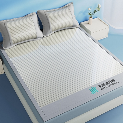 卡初家居  2025新款A类抗菌冰丝席 席子凉席 抗菌灰