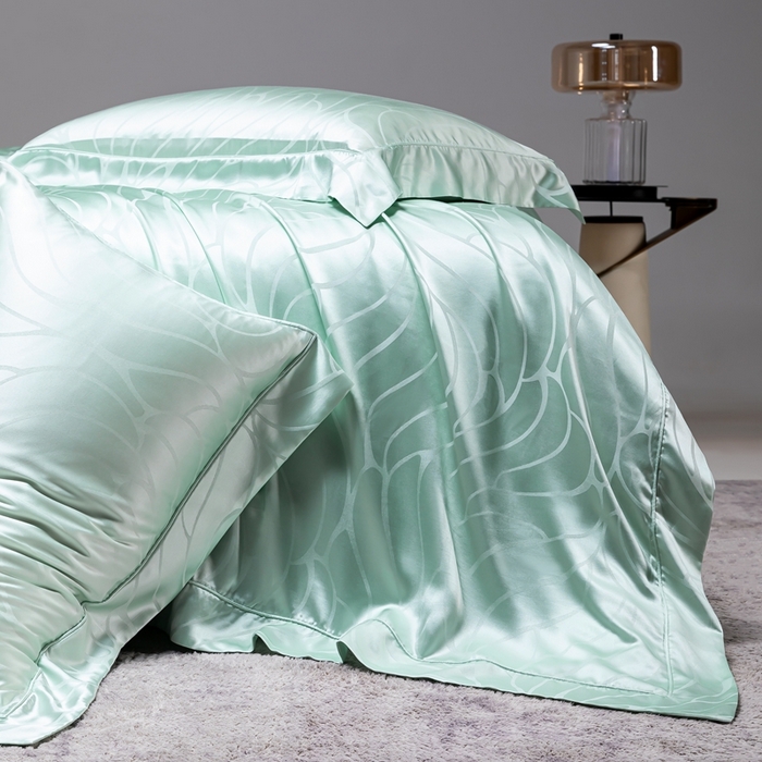 91家纺网 家纺一手货源 找家纺 晋瑞 红顶鹅绒馆 2025真丝天丝大提花四件套 罗布泊