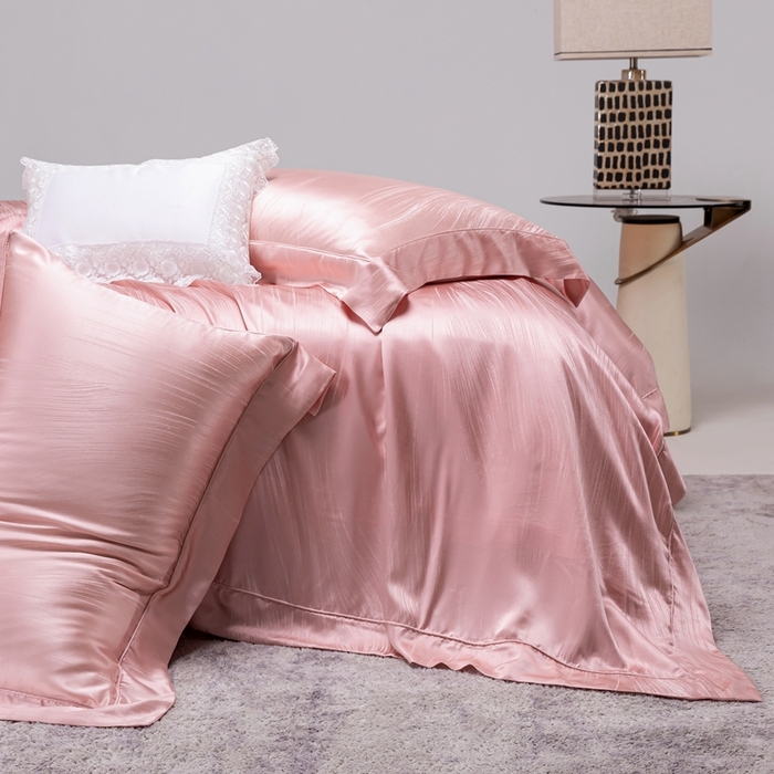 91家纺网 家纺一手货源 找家纺 晋瑞 红顶鹅绒馆 2025真丝天丝大提花四件套 莫吉托