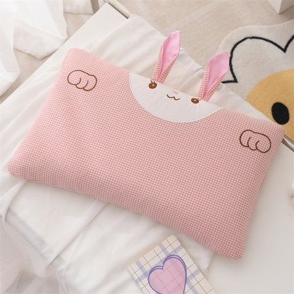91家纺网 家纺一手货源 找家纺 （总）2025新款荞麦枕卡通水洗棉全棉小兔兔儿童学生枕芯枕头