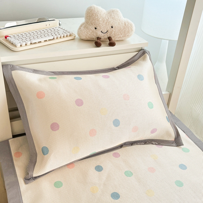 91家纺网 家纺一手货源 找家纺 川悦生活2025新款小清新冰藤席学生款 彩物语