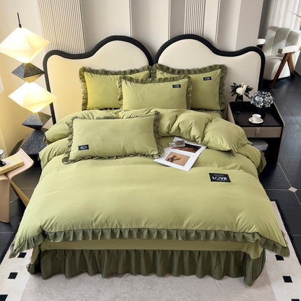 找底底2025新款云朵棉四件套 橄榄绿