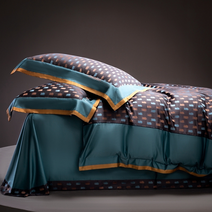 91家纺网 家纺一手货源 找家纺 品家居 A版色织提花长绒棉四件套-圣西斯 圣西斯