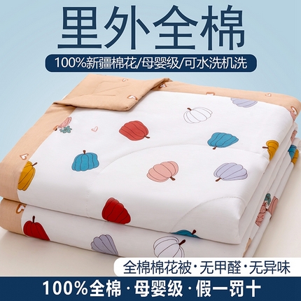 91家纺网 家纺一手货源 找家纺 （总）尊妙被业 2025新款全棉夏被里外纯棉新疆棉花被夏凉被空调被