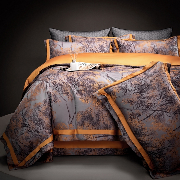 91家纺网 家纺一手货源 找家纺 品家居 A版色织提花长绒棉四件套-圣西斯 莱尔