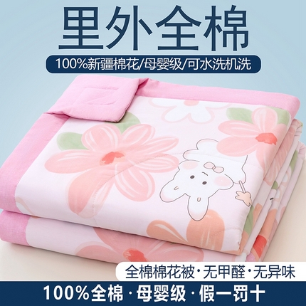 91家纺网 家纺一手货源 找家纺 （总）尊妙被业 2025新款全棉夏被里外纯棉新疆棉花被夏凉被空调被