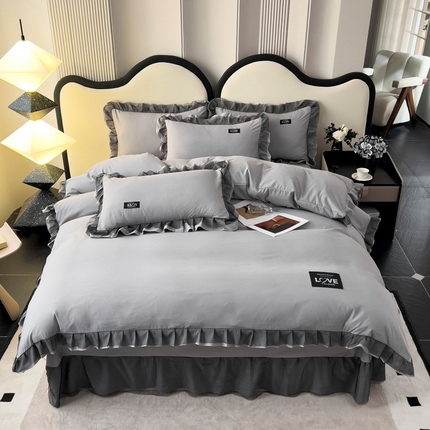 找底底2025新款云朵棉四件套 高级灰