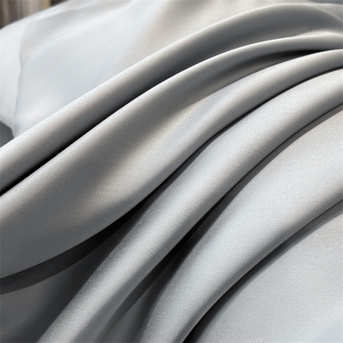 91家纺网 家纺一手货源 找家纺 雯豆天丝夏被纯色拼色A类莱赛尔凉感被子轻奢夏凉被子四件套 洛神珠-浅灰