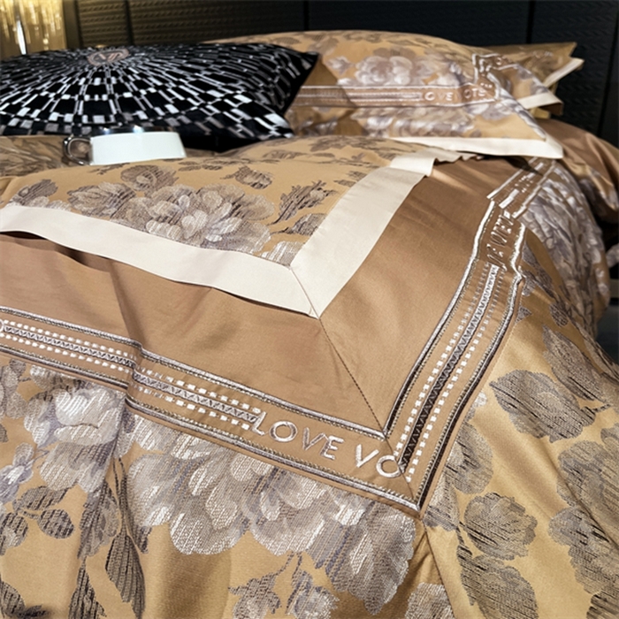 91家纺网 家纺一手货源 找家纺 （总）品家居 A版色织提花长绒棉四件套-芮妮