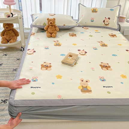 91家纺网 家纺一手货源 找家纺 （总）川悦生活2025新款小清新床笠600D立体宽边冰丝席床笠款