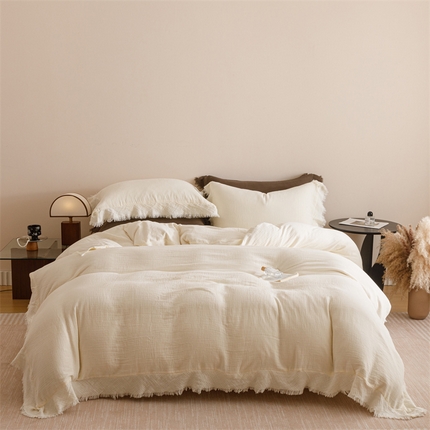 91家纺网 家纺一手货源 找家纺 （总）瑞米家居 2025新款皱皱纱四件套