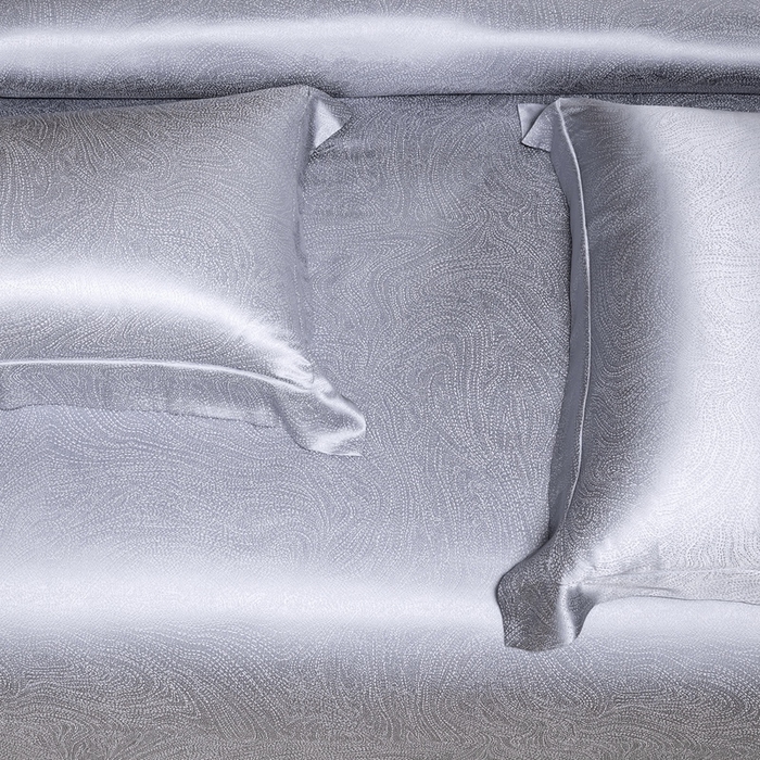 91家纺网 家纺一手货源 找家纺 晋瑞 红顶鹅绒馆 2025真丝天丝大提花四件套 痕迹