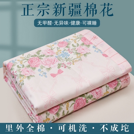 91家纺网 家纺一手货源 找家纺 （总）尊妙被业 2025新款全棉夏被里外纯棉新疆棉花被夏凉被空调被