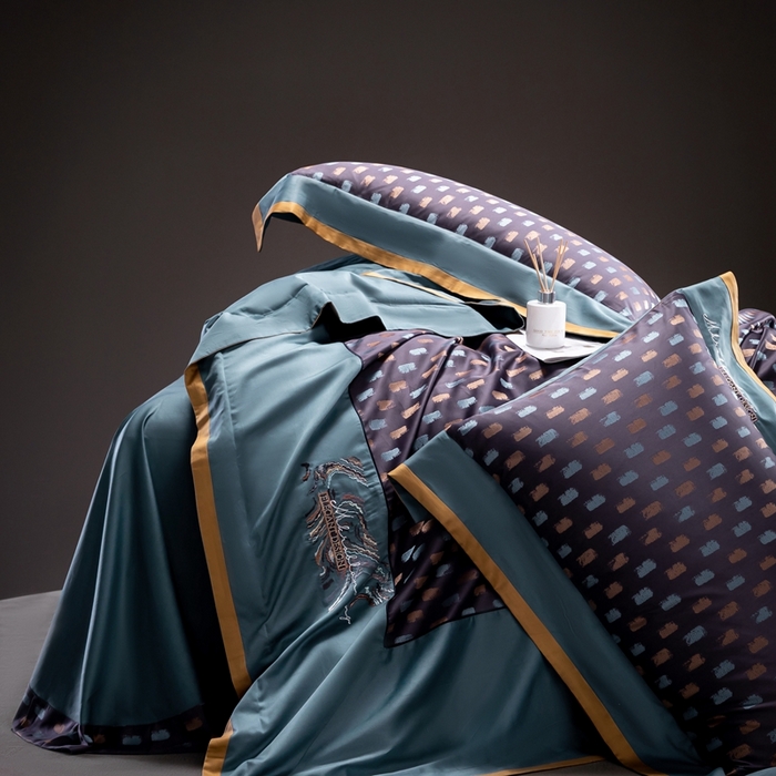 91家纺网 家纺一手货源 找家纺 品家居 A版色织提花长绒棉四件套-圣西斯 圣西斯