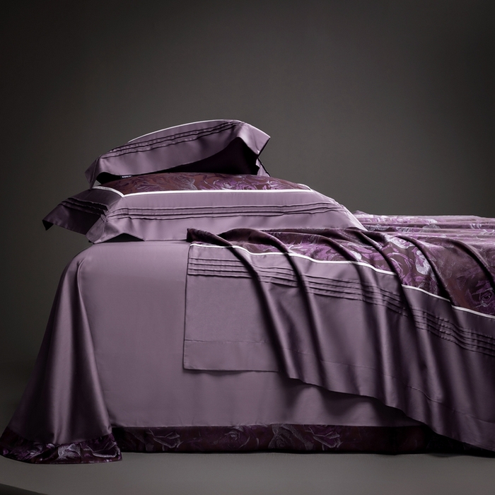 91家纺网 家纺一手货源 找家纺 品家居 A版色织提花长绒棉四件套-圣西斯 魅影