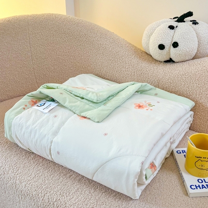 91家纺网 家纺一手货源 找家纺 大世界被王 2025新款糯糯棉印花夏被夏凉被空调被 粉边萌趣