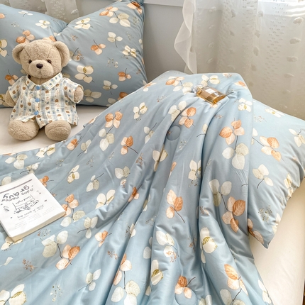 91家纺网 家纺一手货源 找家纺 （总）恋之巢家纺 2025新款四季款可水洗凉感针织夏被大豆夏凉被空调被可机洗薄被子被芯直播外贸专供大豆被夏被