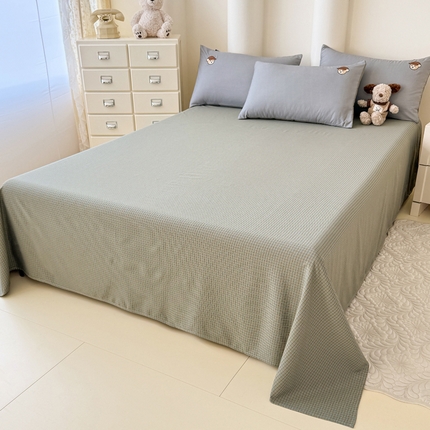 91家纺网 家纺一手货源 找家纺 KA家纺 春夏新款A类色织水洗棉四件套 休闲英伦小黑格