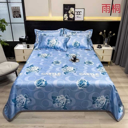 91家纺网 家纺一手货源 找家纺 （总）许林 2025新款冰丝凉席床单款凉席三件套