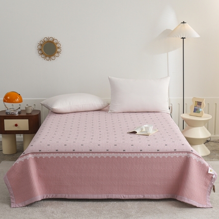 91家纺网 家纺一手货源 找家纺 （总）源舜 2025新款皱皱纱拼接款单床盖床单