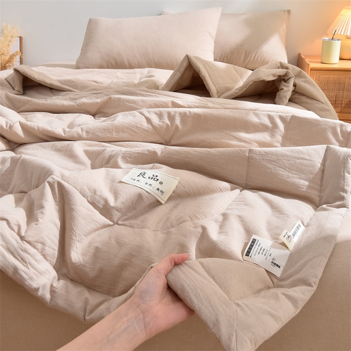 91家纺网 家纺一手货源 找家纺 凡心2025新款包检测假一罚十 百分百棉花填充 夏凉被空调被可机洗直播可过质检 卡其