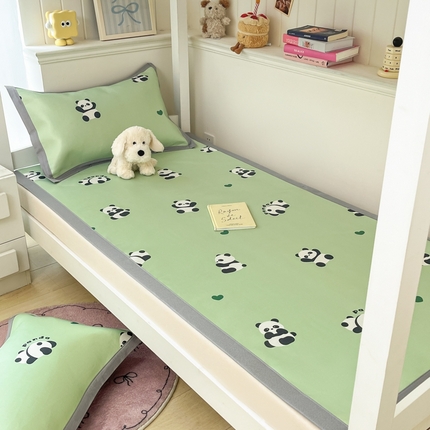 川悦生活2025新款600D立体宽边印花冰丝席学生床 可爱布乖